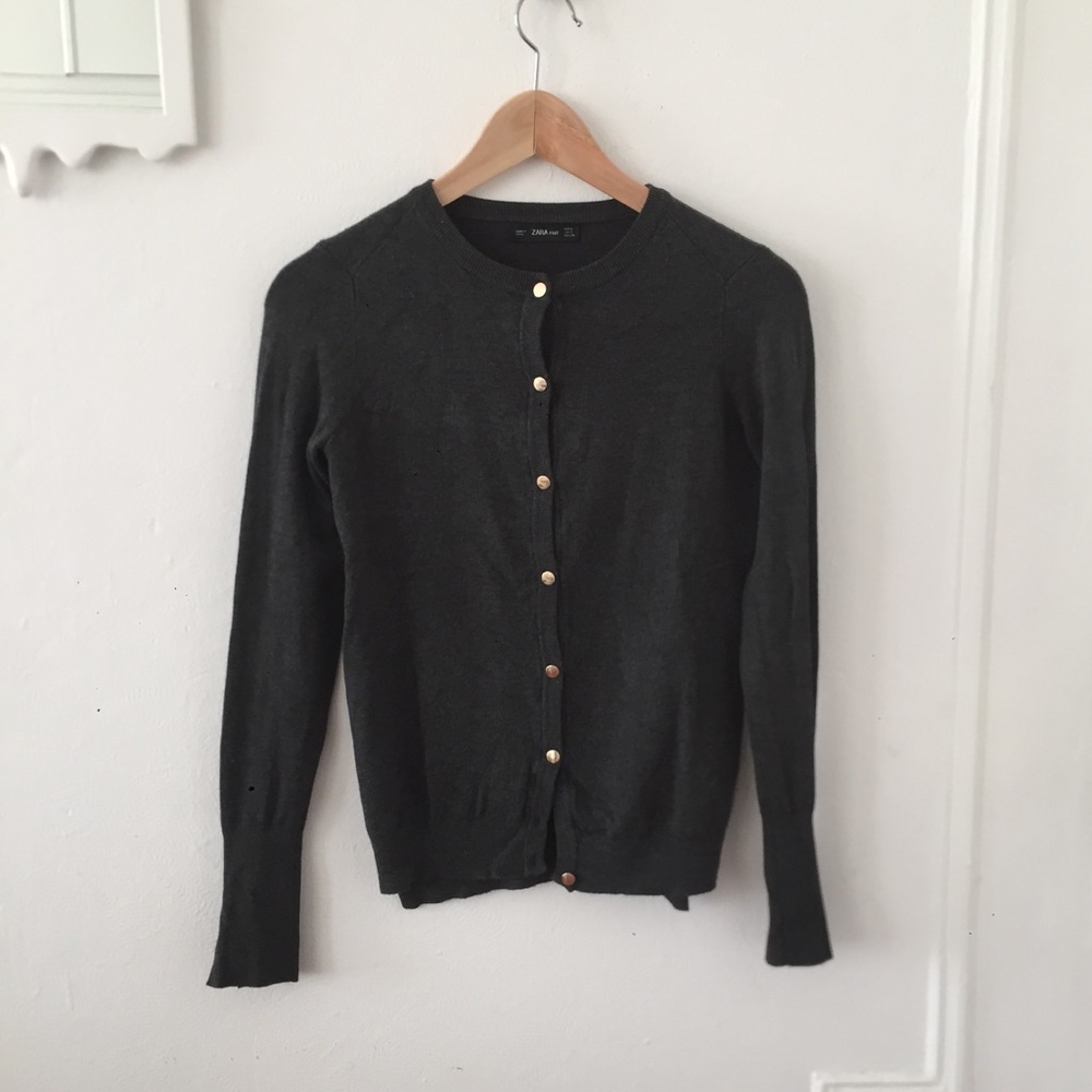 Zara Knit dark grey cardigan